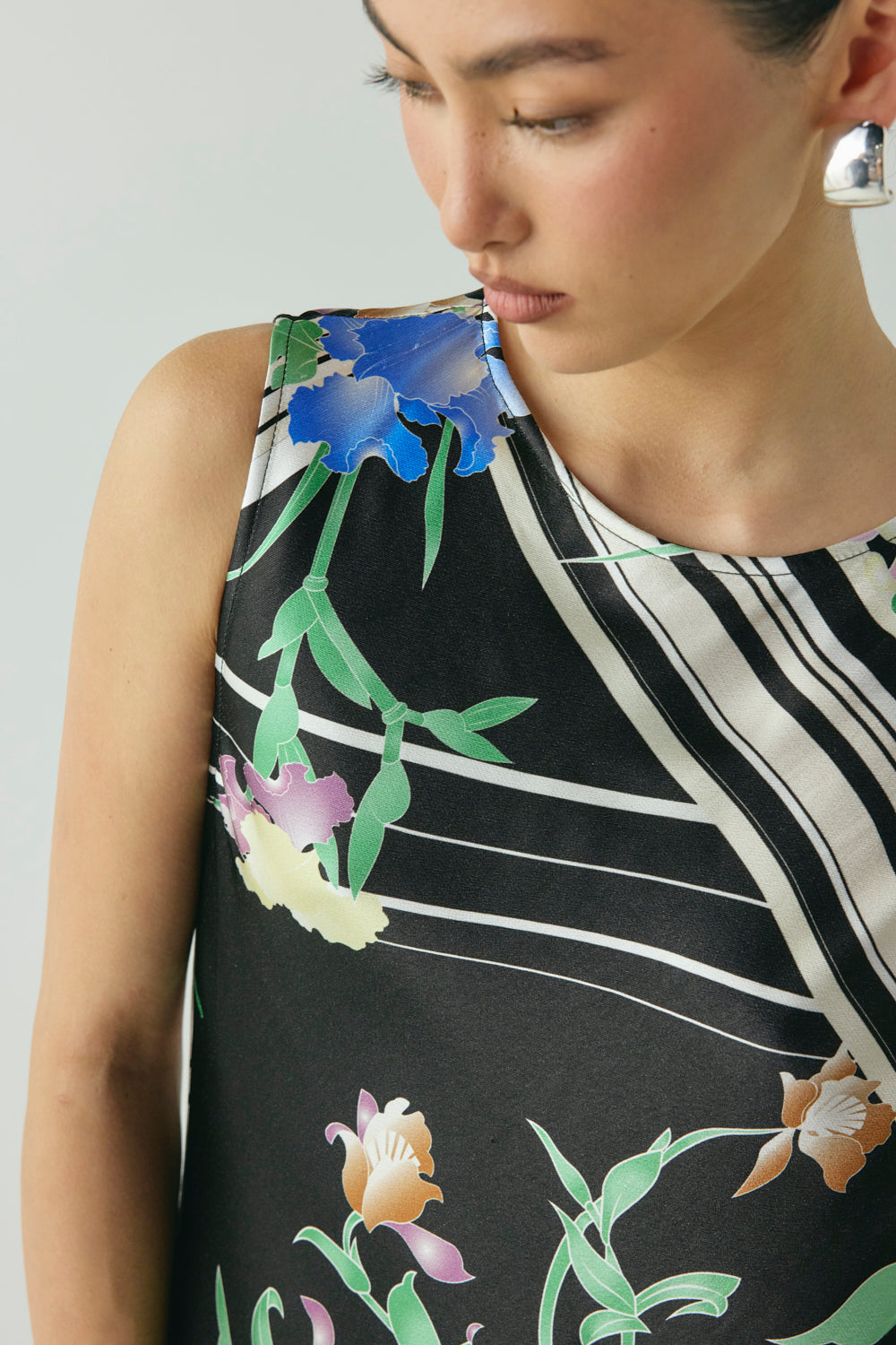 Axelle Satin Midi Dress Zari