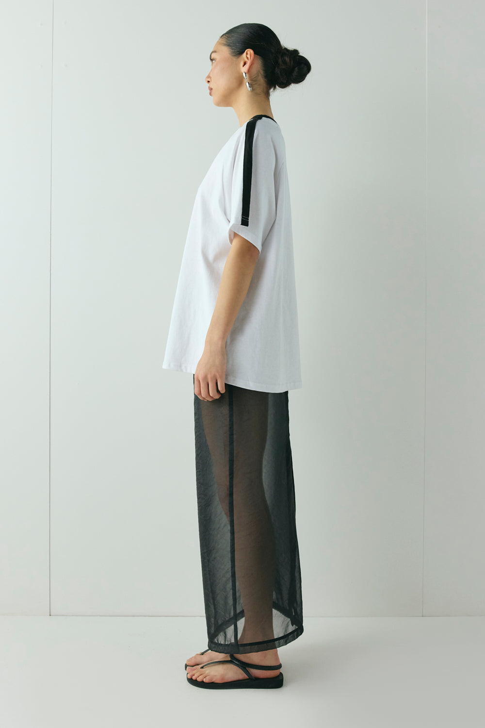 Devyn Sheer Midi Skirt Black