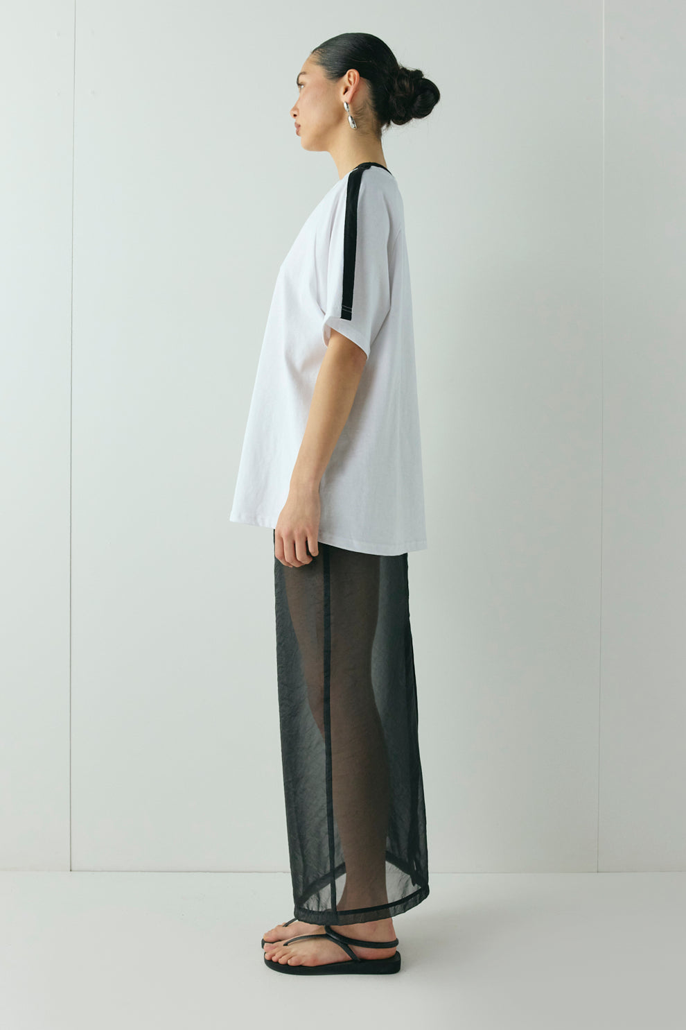 Devyn Sheer Midi Skirt Black