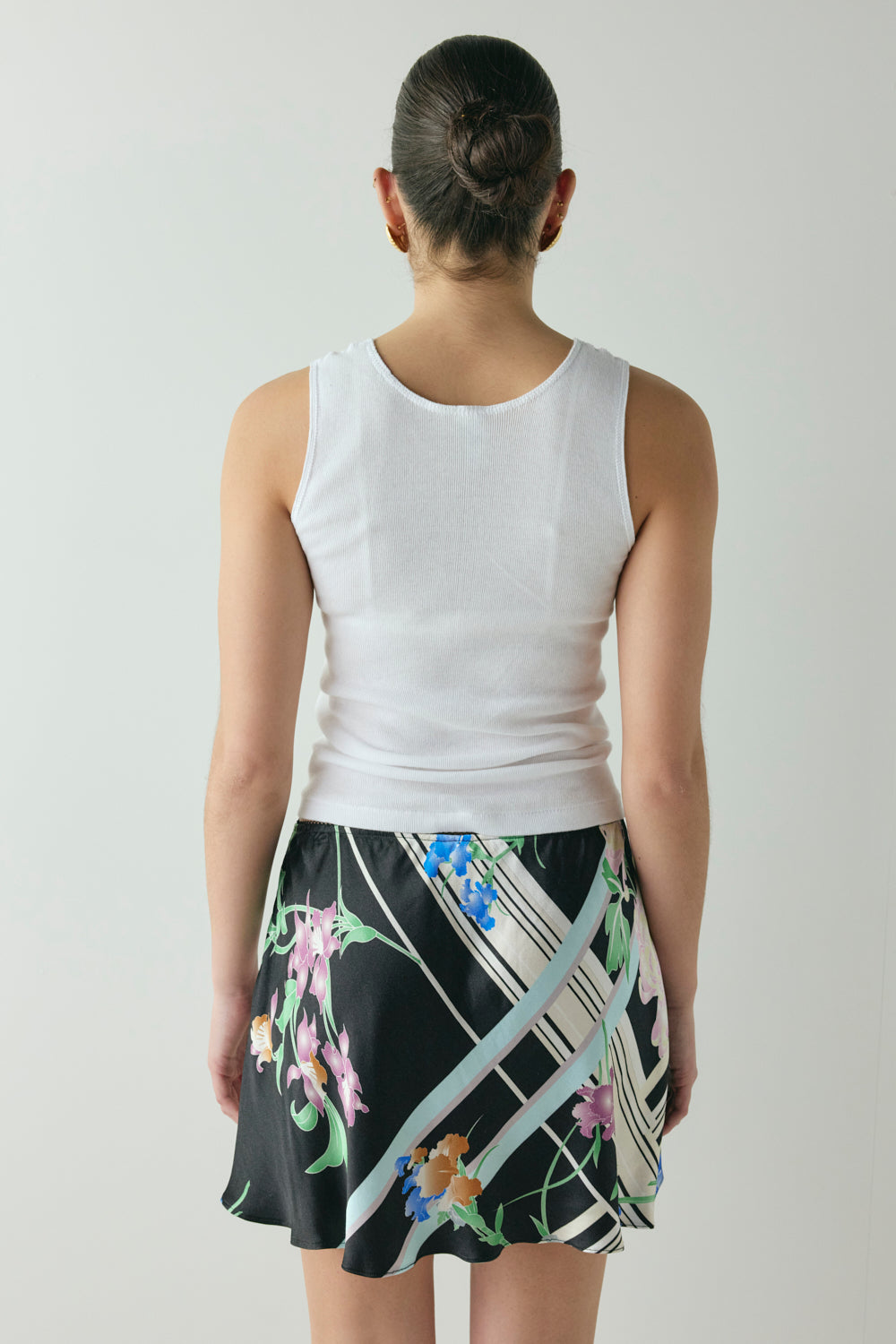 Lola Satin Mini Skirt Zari