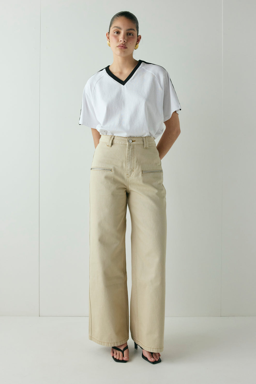 Zelma Denim Jeans Taupe - size:Kiara:8