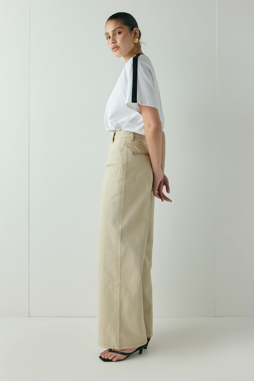 Zelma Denim Jeans Taupe