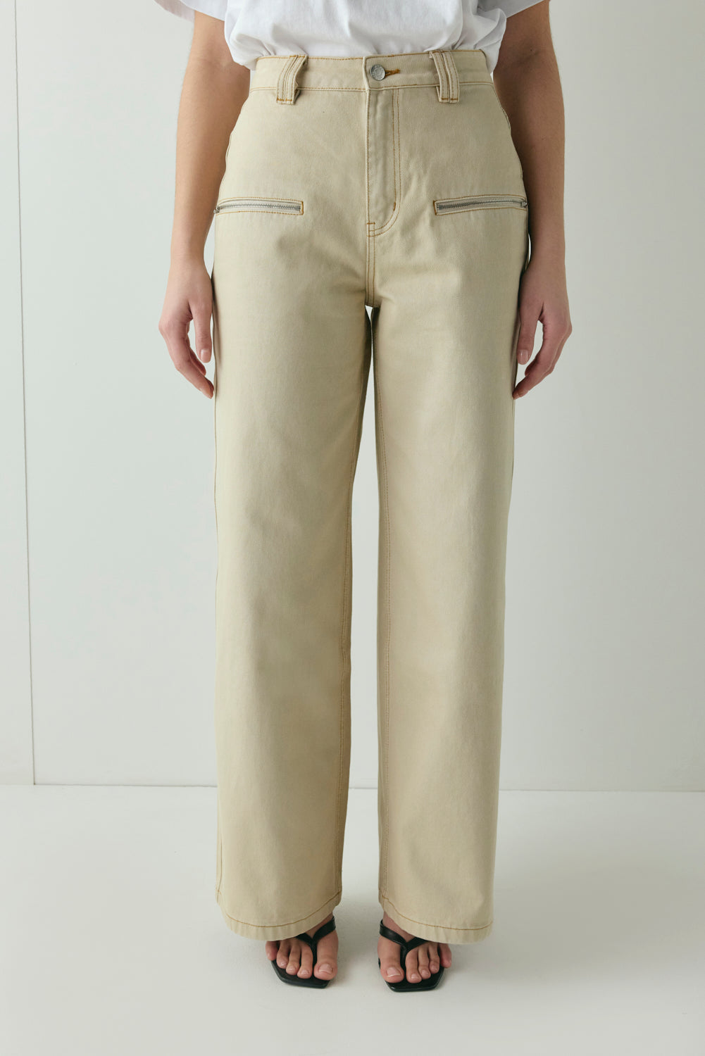 Zelma Denim Jeans Taupe