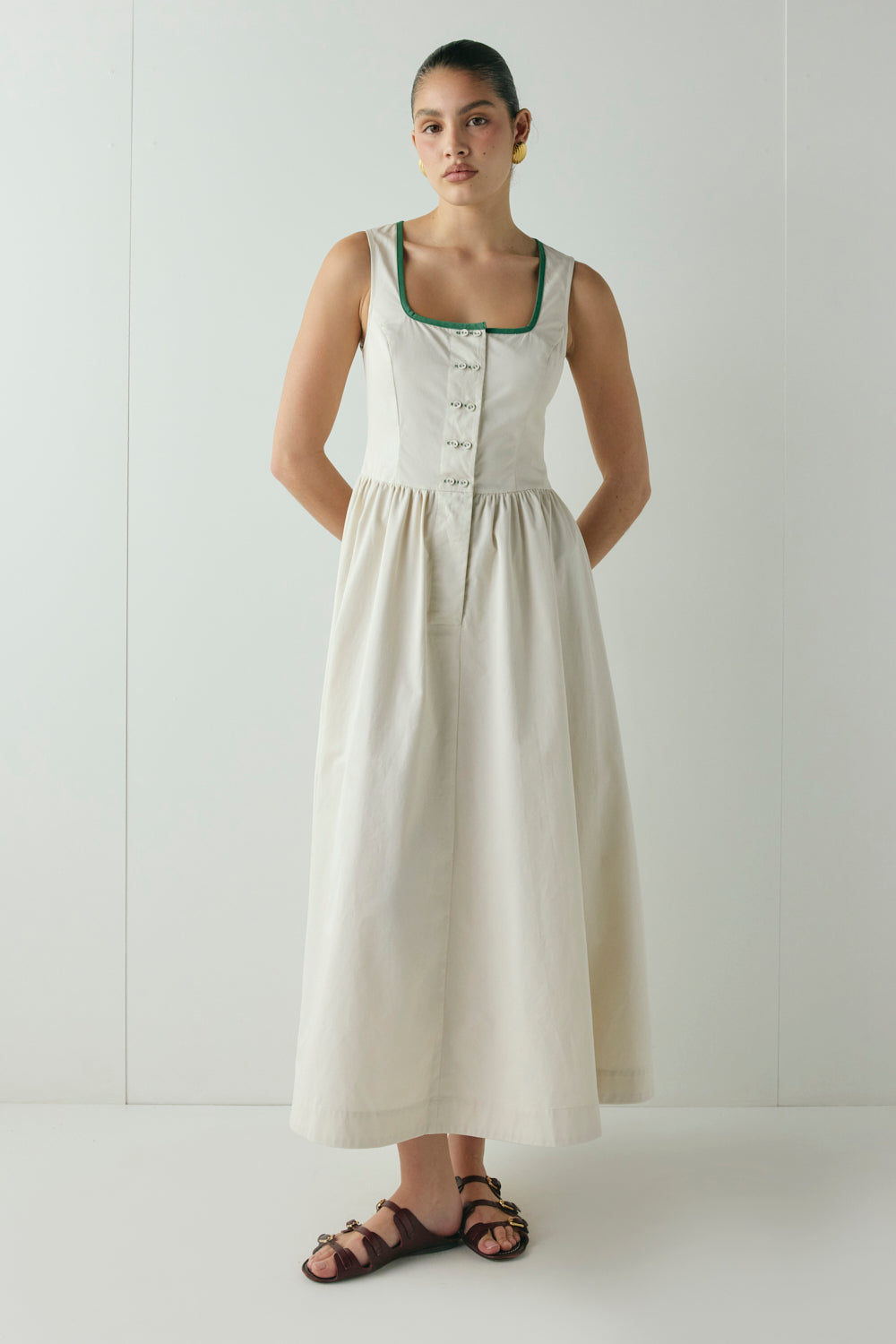 Reese Midi Dress Cream