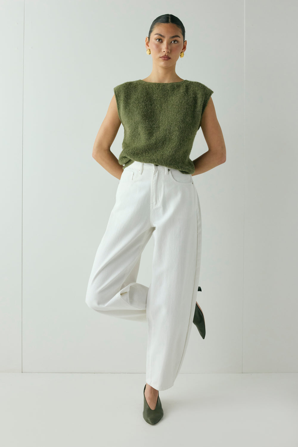 Greta Knit Top Olive