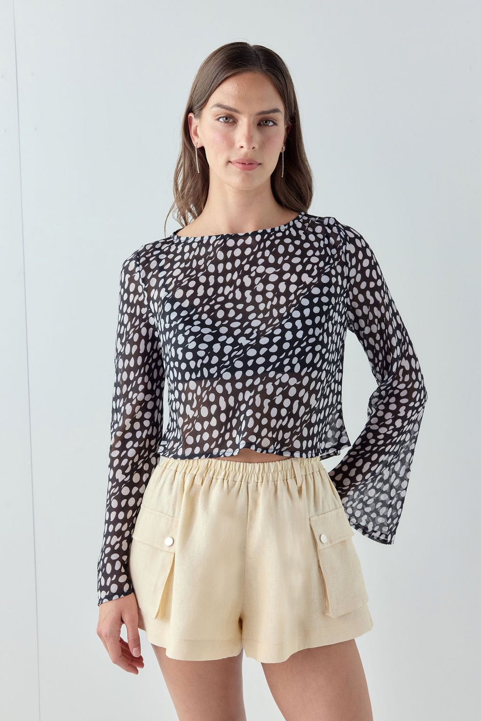 Watson Linen Shorts Cream - size:Angelina:AU 6 / US 2