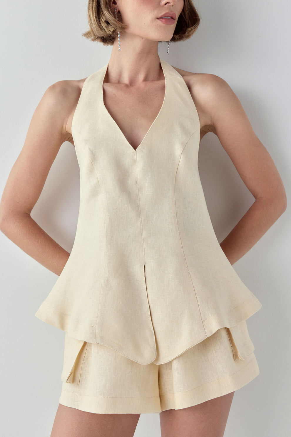 Watson Linen Shorts Cream