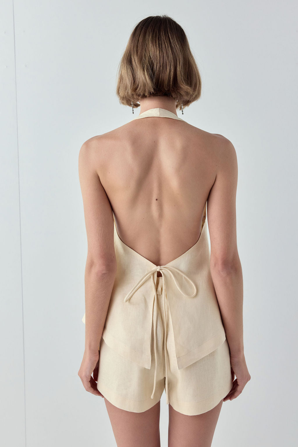 Dalia Linen Top Cream