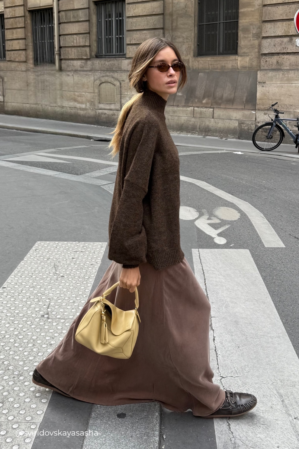 Elodie Maxi Skirt Brown