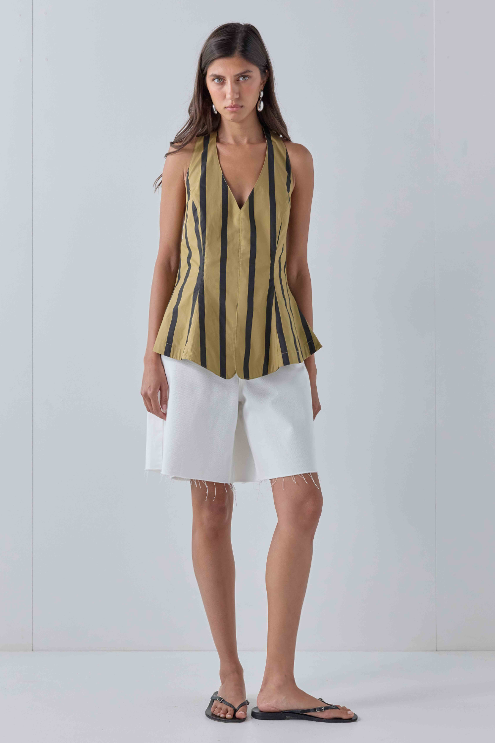Dalia Top Tan Stripe - size:Aida:AU 6 / US 2
