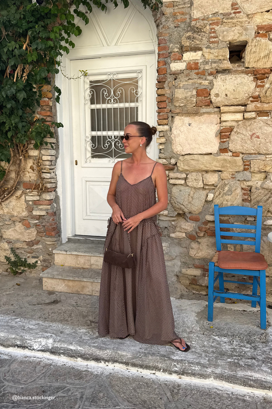 Jac Maxi Dress Chocolate Polka Dot
