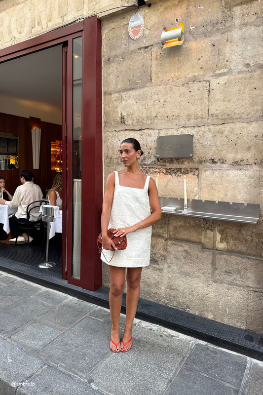 Flora Anglaise Mini Dress Cream