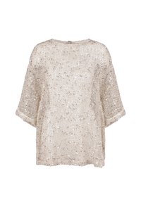 Arden Sequin Top Cream