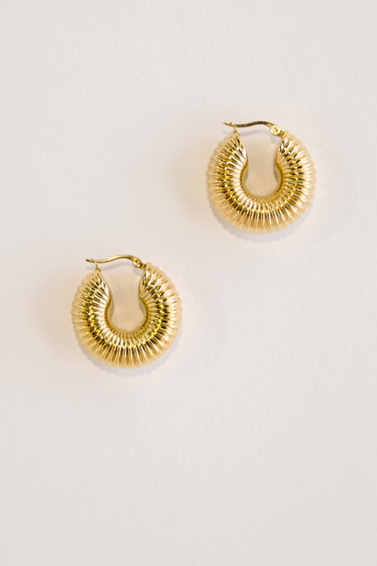 Sol Wave Hoops // Gold