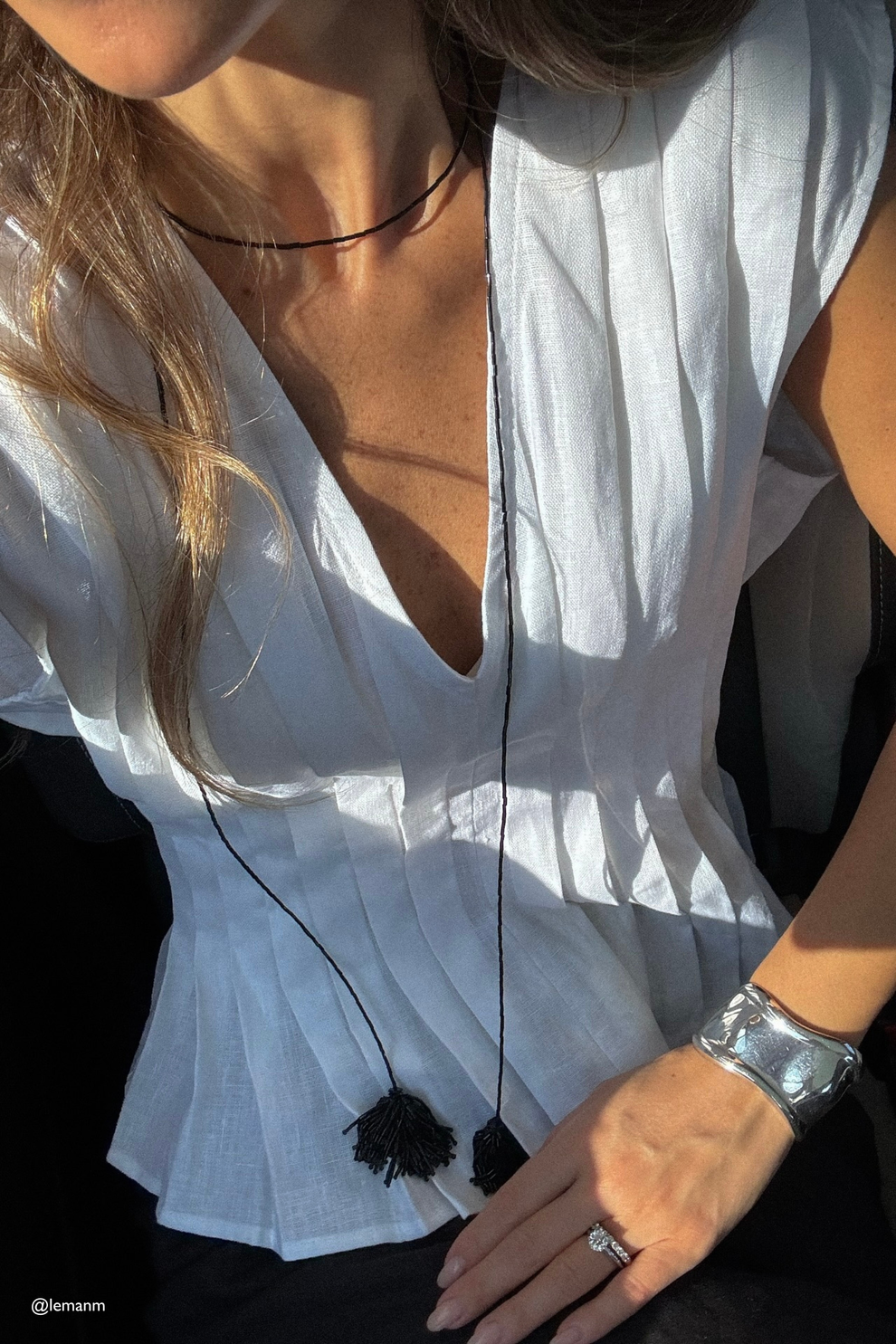 Blanca Linen Top White