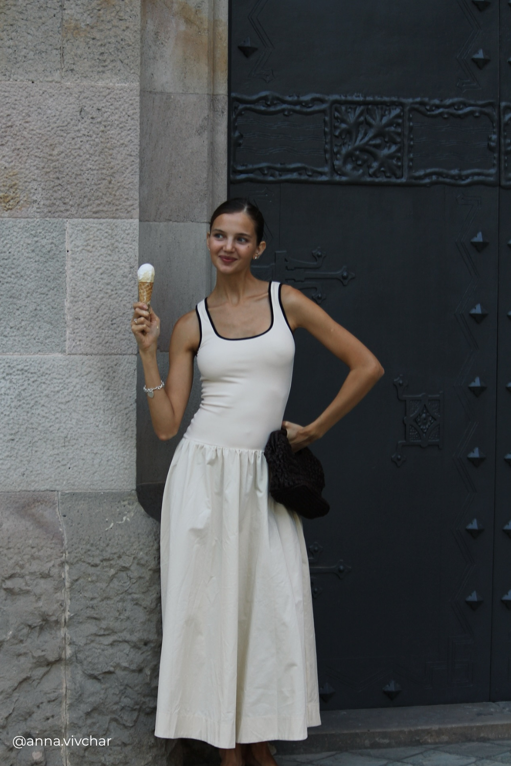 Milena Maxi Dress Cream - size:Anna:AU 6 / US 2