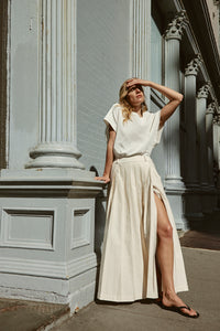 Delphi Maxi Skirt Cream
