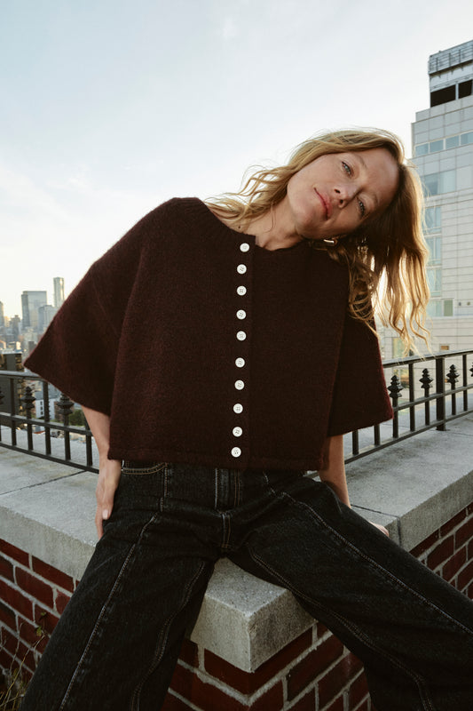Hailey Knit Cardigan Wine - size:Zippora:S