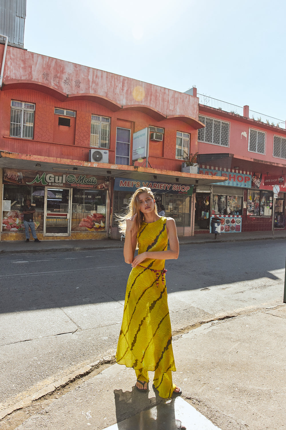 Francesca Sheer Maxi Dress Citrus