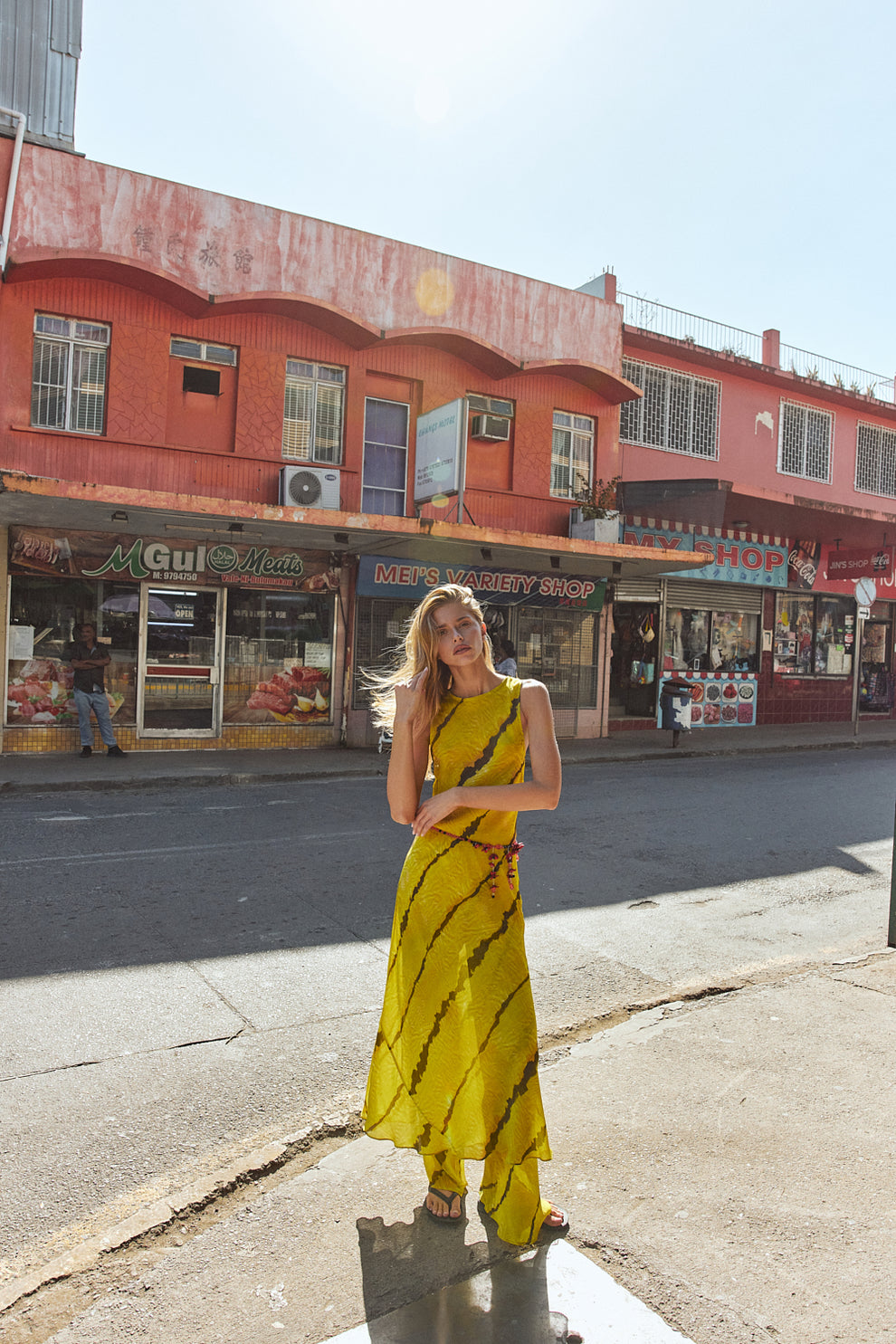 Francesca Sheer Maxi Dress Citrus