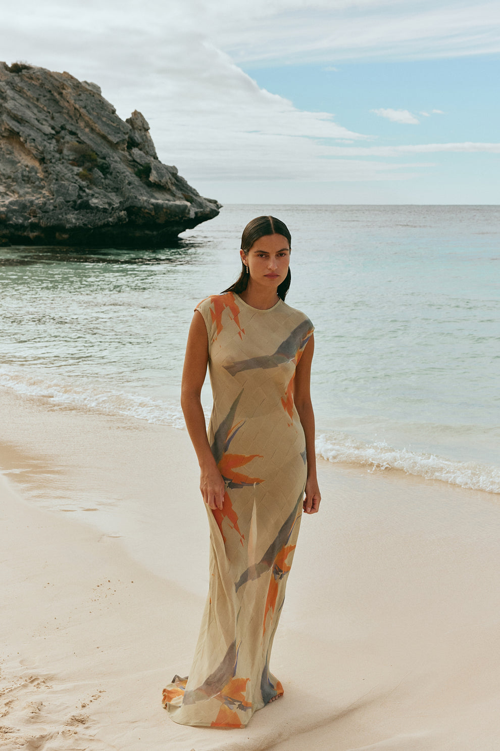 Grace Sheer Maxi Dress Paradise - size:Sophia:AU 8 / US 4
