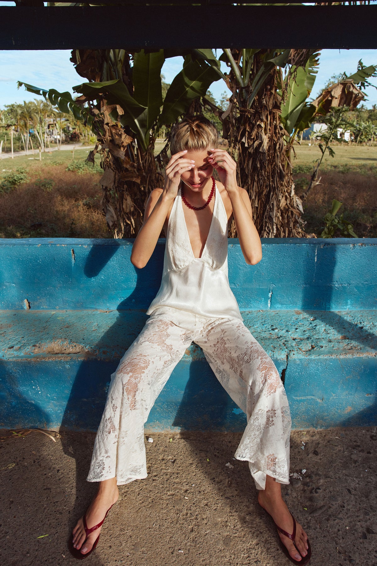 Jordan Lace Pants Cream 