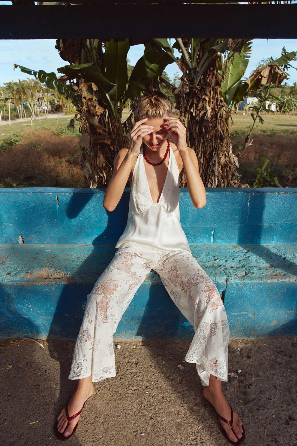 Jordan Lace Pants Cream 