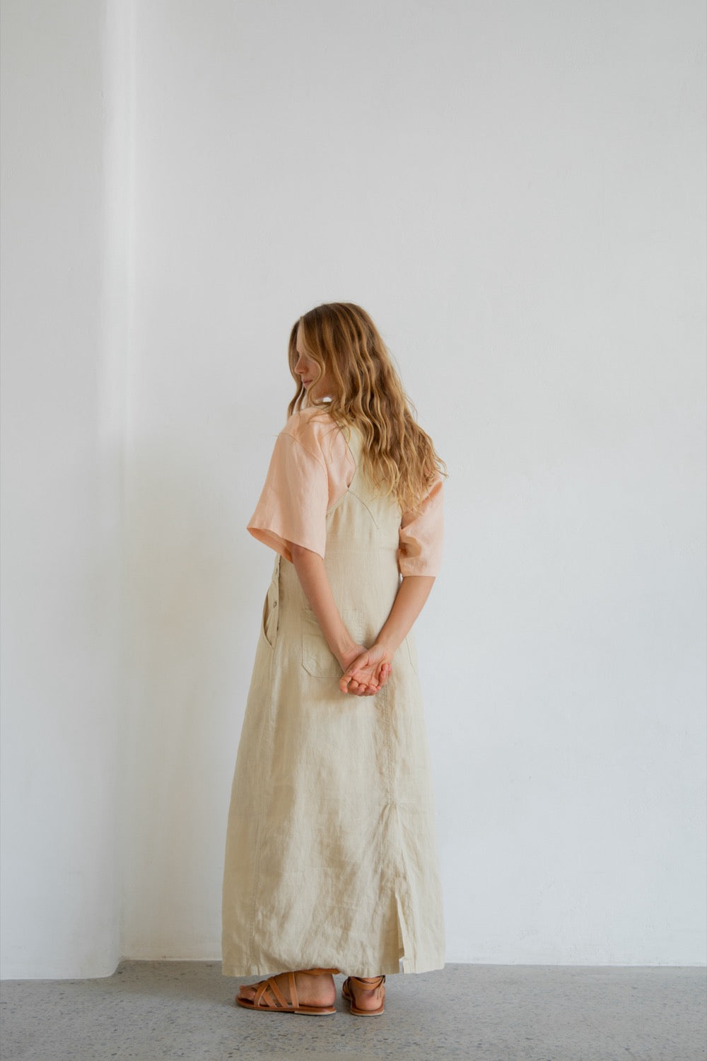 Vanetta Linen Midi Dress Natural