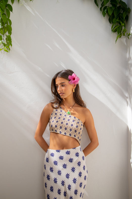 VRG GRL Ray Of Sun Bias Cut Maxi Dress // Soleil