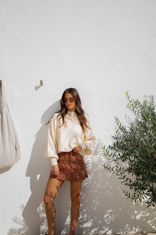 VRG GRL Romee Knit Jumper // Cream