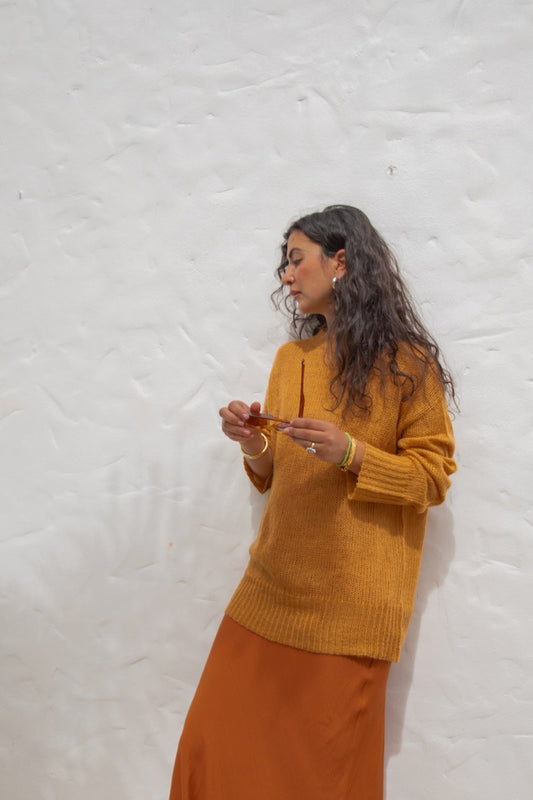 VRG GRL La Quinta Knit Jumper // Tan