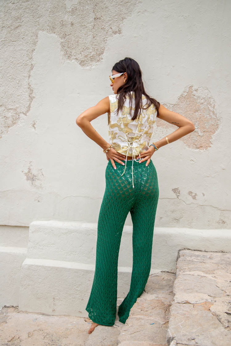 VRG GRL Sun & Earth Knit Pants // Forest