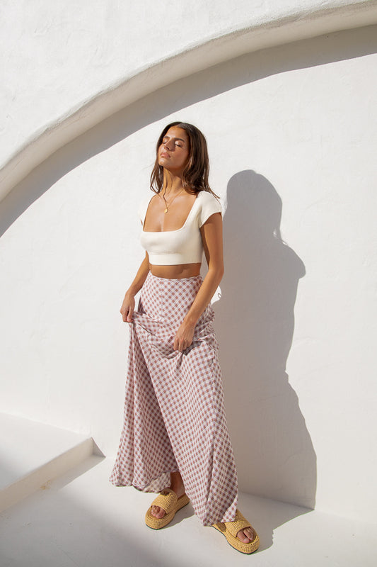 VRG GRL Innovation Knit Crop Top // Cream