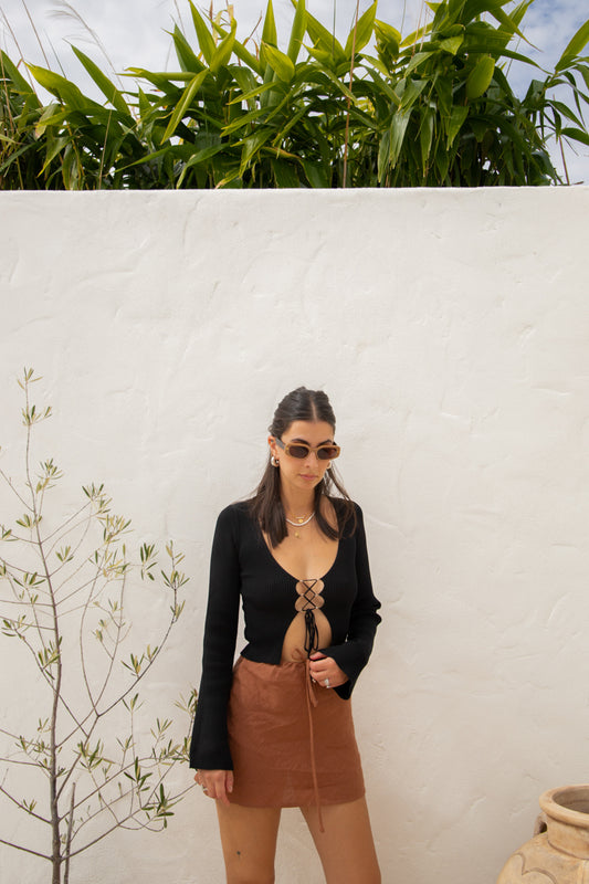 VRG GRL All In Knit Top // Black