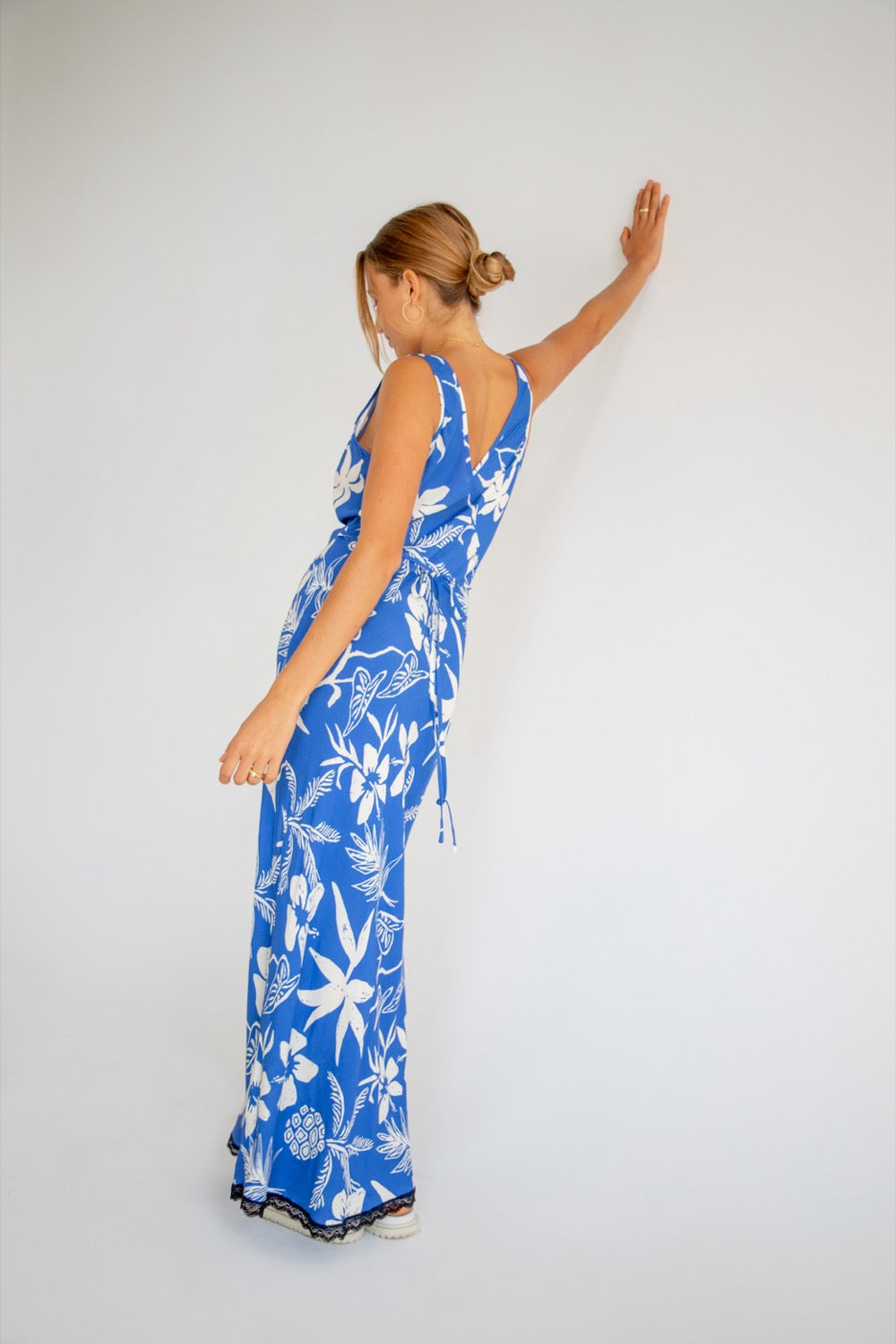 Lust For Sun Bias Cut Maxi Dress Blue