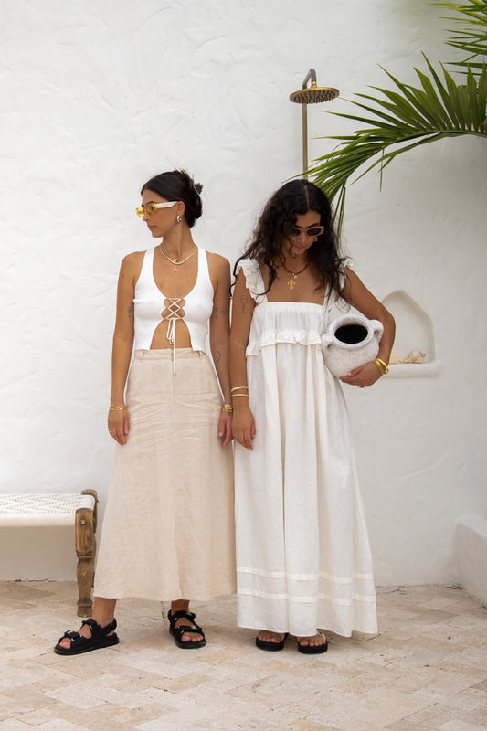 VRG GRL All In Knit Tank // White