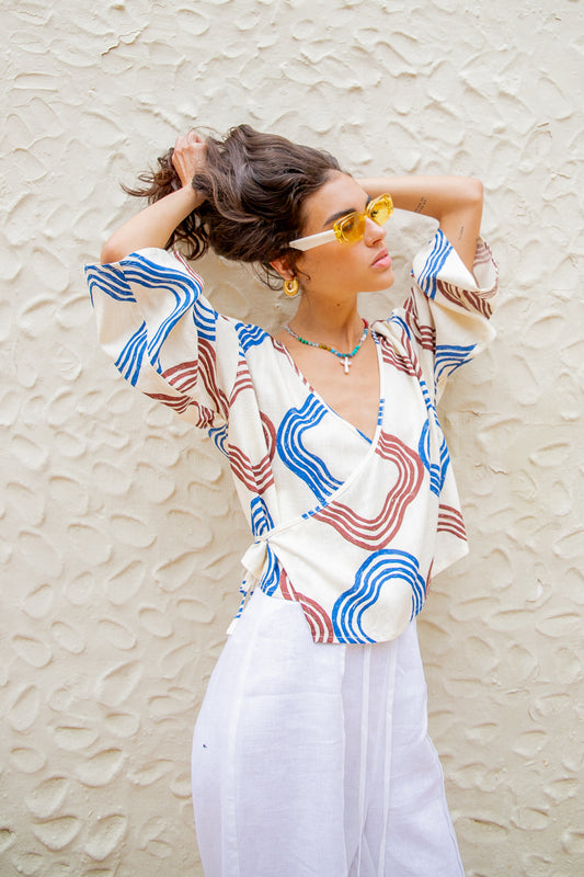 VRG GRL Mariella Tie Front Top // Seville