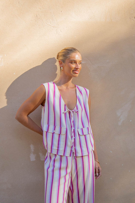 VRG GRL Marlii Smock Top // Stripe