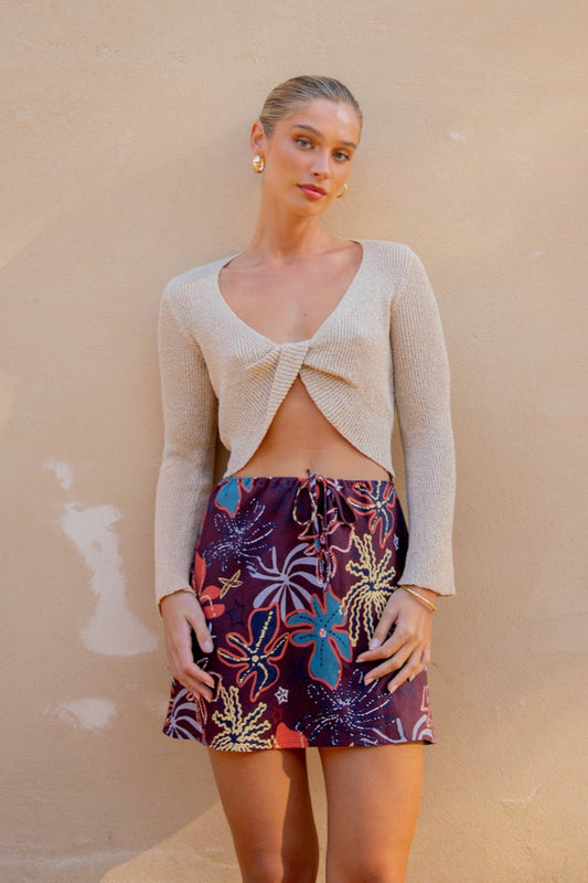 VRG GRL The Way To San Jose Linen Mini Skirt // Exotica