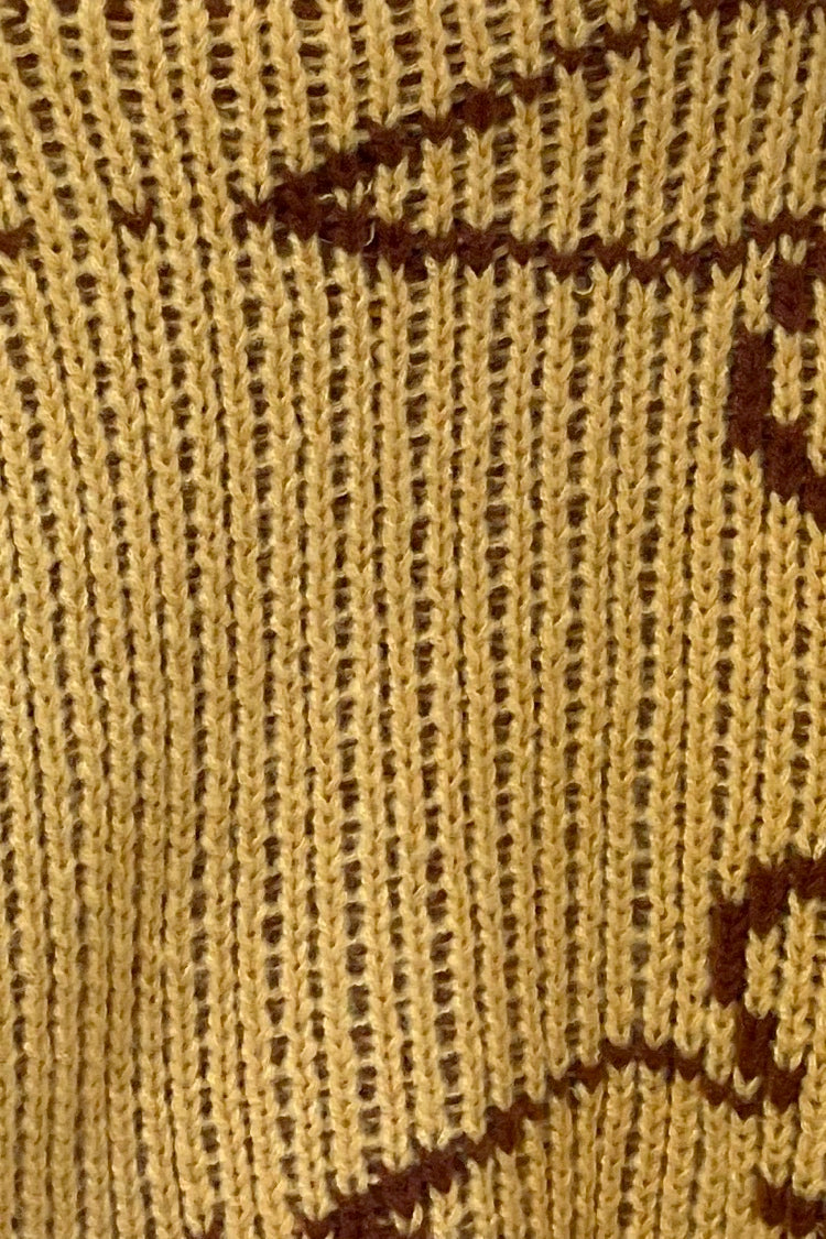 VRG GRL Calabria Cropped Knit Jumper // Mustard