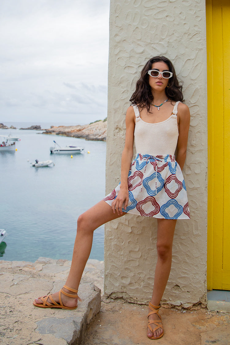 VRG GRL Mariella Linen Mini Skirt // Seville