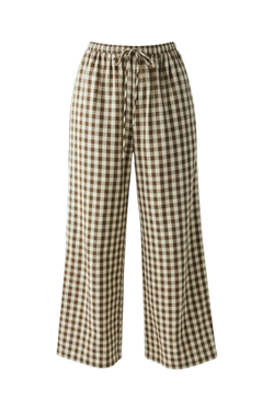 Raya Pants Brown Check – VRG GRL