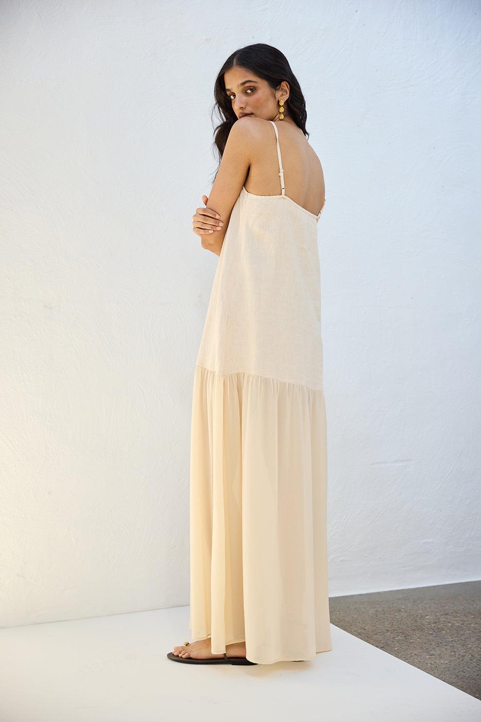 Nora Maxi Dress Natural VRG GRL Nora Maxi Dress Natural VRG GRL