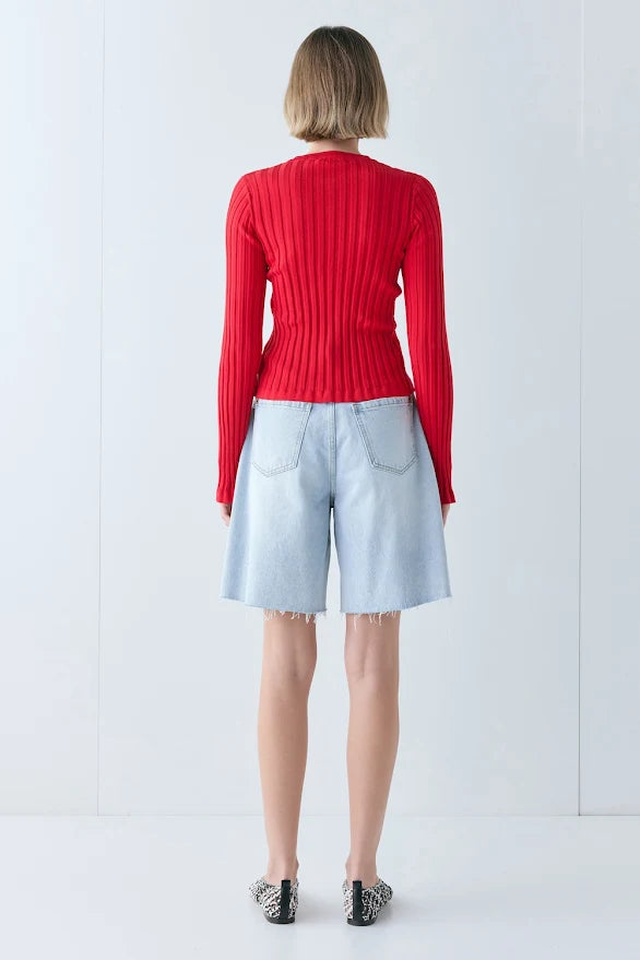 Hattie Knit Top Red 
