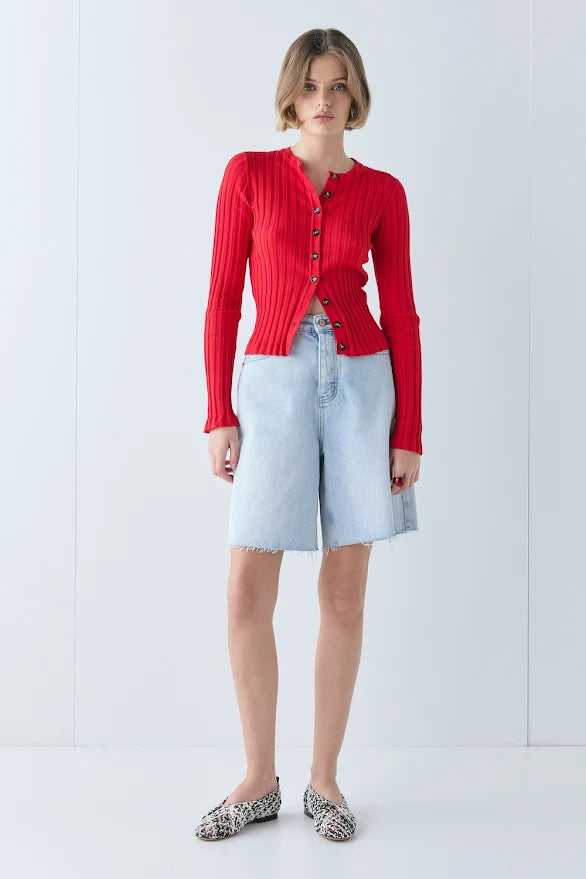 Hattie Knit Top Red - size:Aria:AU 6 / US 2
