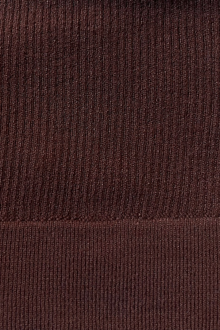 VRG GRL Innovation Knit Crop Top // Chocolate