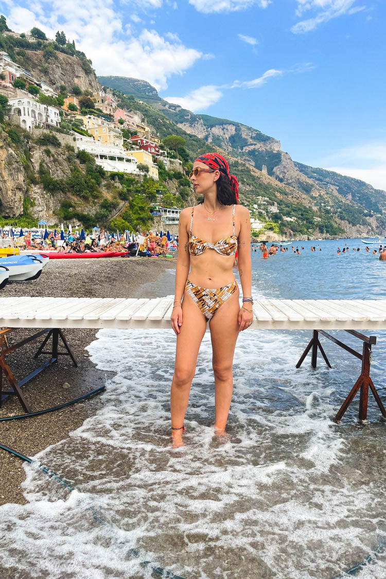 VRG GRL Mediterranean Vacay Bikini Bottom // Brown Check