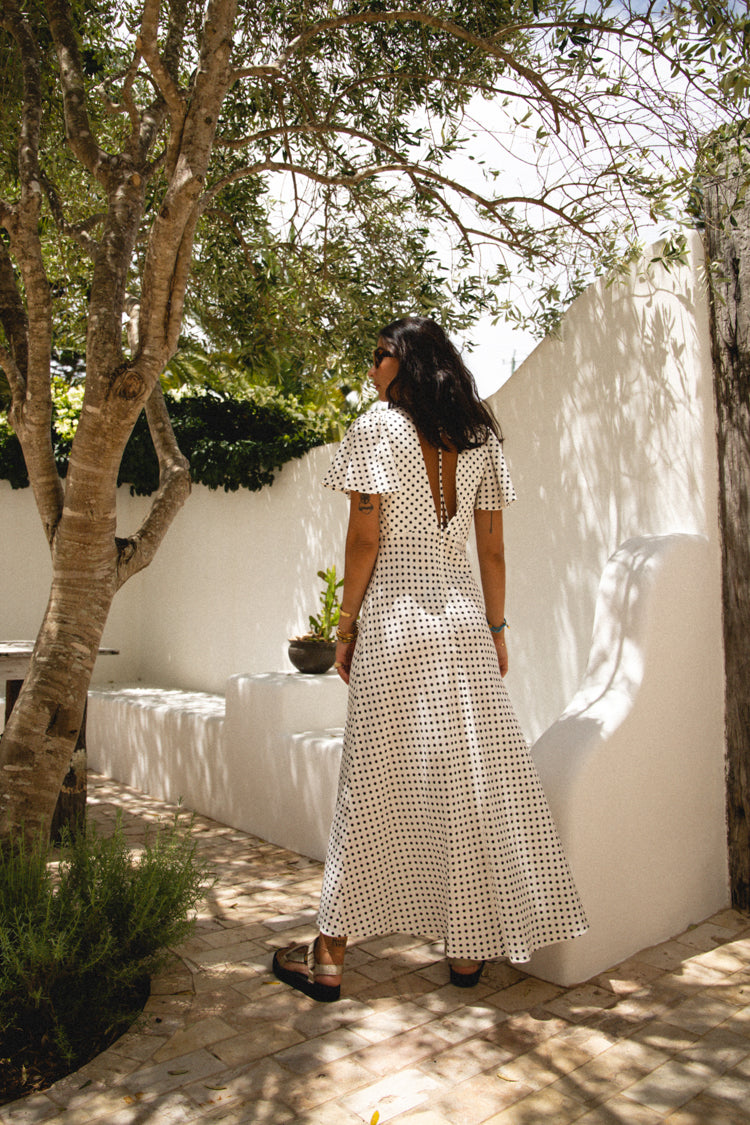 Summer Nostalgia Bias Cut Midi Dress White – VRG GRL