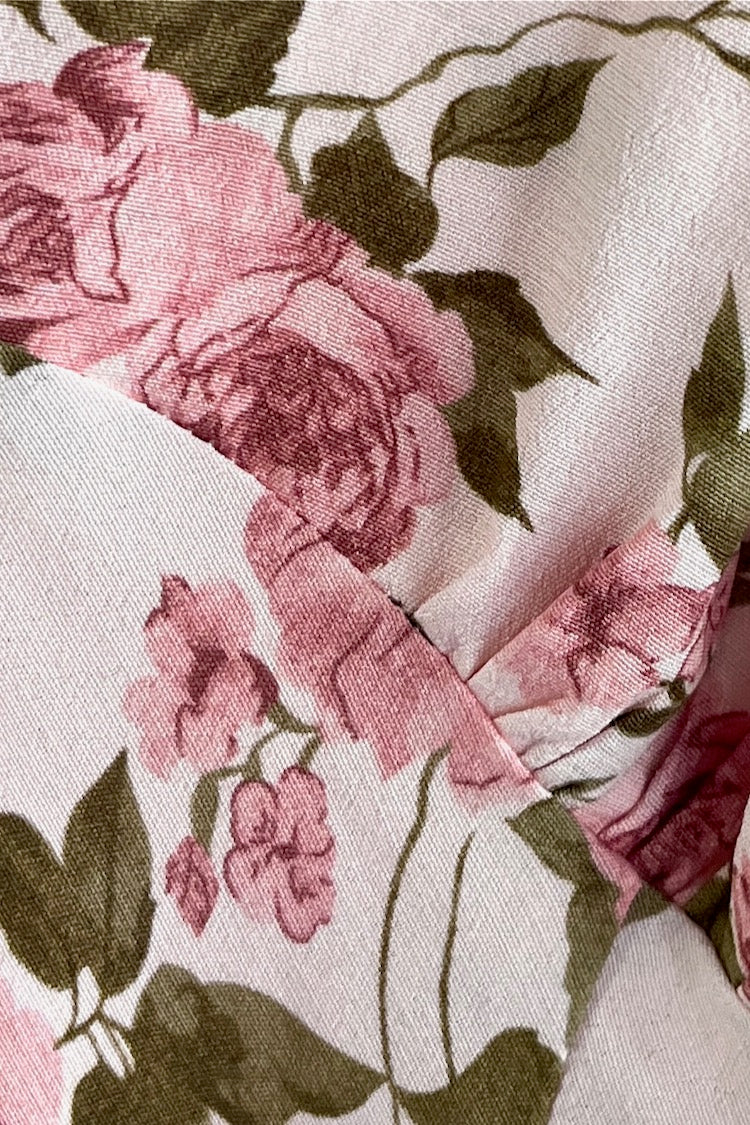 Postcards From Italy Bias Cut Maxi Dress Rose VRG GRL