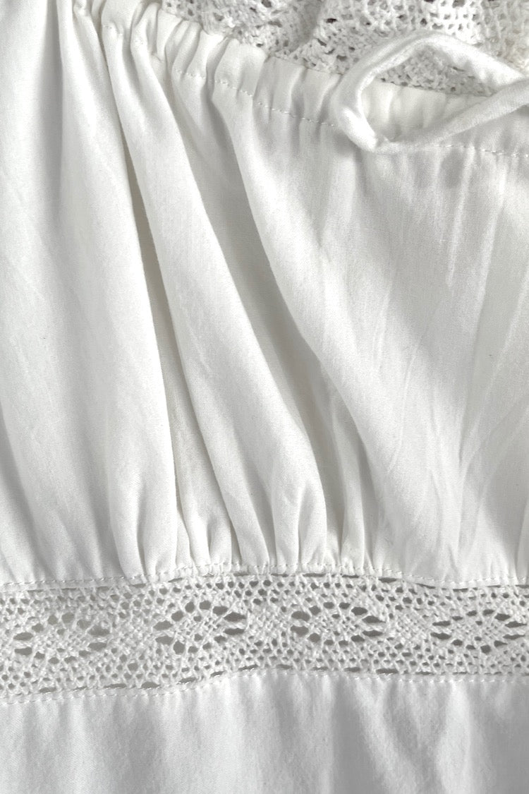 VRG GRL French Silhouette Midi Dress // White